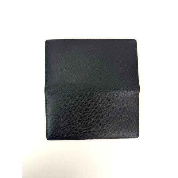 LOUIS VUITTON Taiga Brazza Long Bifold Dark Blue Leather Wallet - Picture 9 of 9